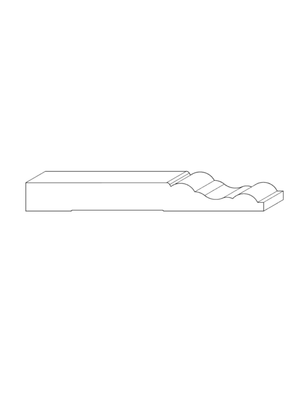 Baseboard 5 ¼” x 5/8” x 12′ MDF – Colonial